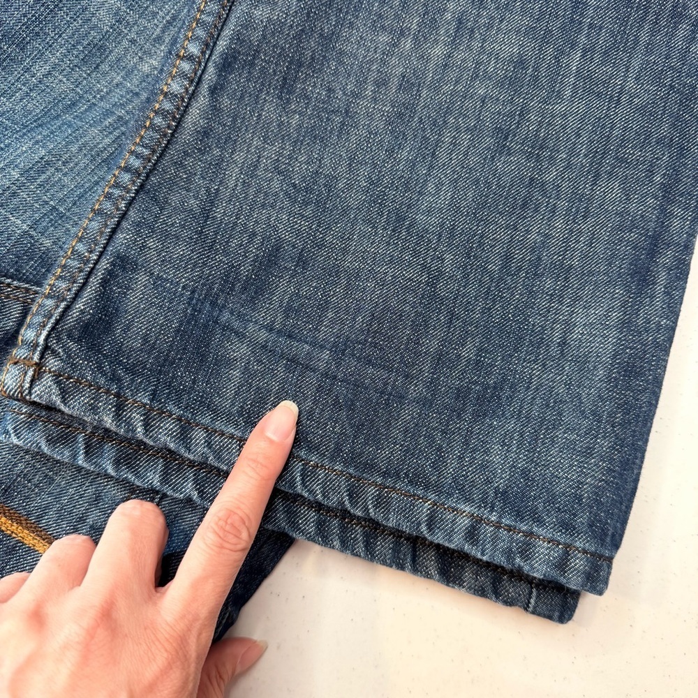 Perry Ellis Premium Denim Button Fly Jeans Mens 33x30 Blue Indigo Straight - Picture 13 of 14